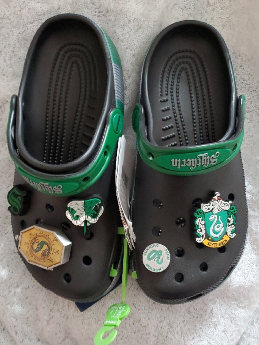 NWT CROCS Slytherin Classic Clog Shoes - Harry Potter - Size W7